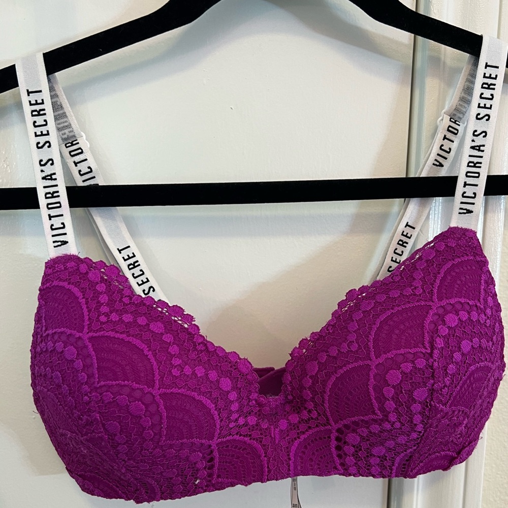 Fuscia lace Victoria Secret Bra 34B